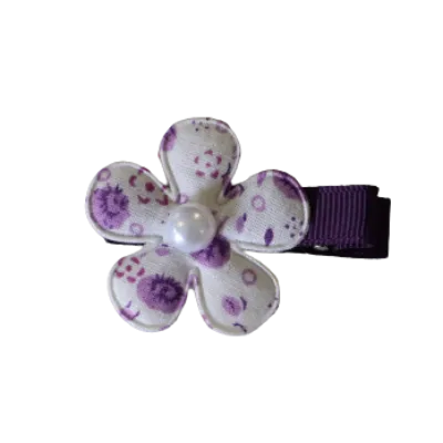 Embellished Non Slip Hair Clip - Floral Flower (6 colour options)