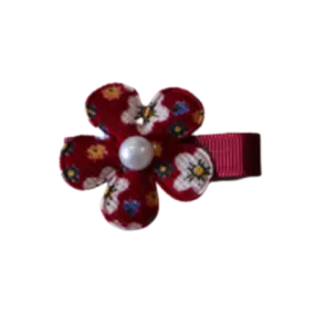 Embellished Non Slip Hair Clip - Floral Flower (6 colour options)