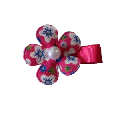 Embellished Non Slip Hair Clip - Floral Flower (6 colour options)