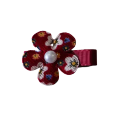 Embellished Non Slip Hair Clip - Floral Flower (6 colour options)