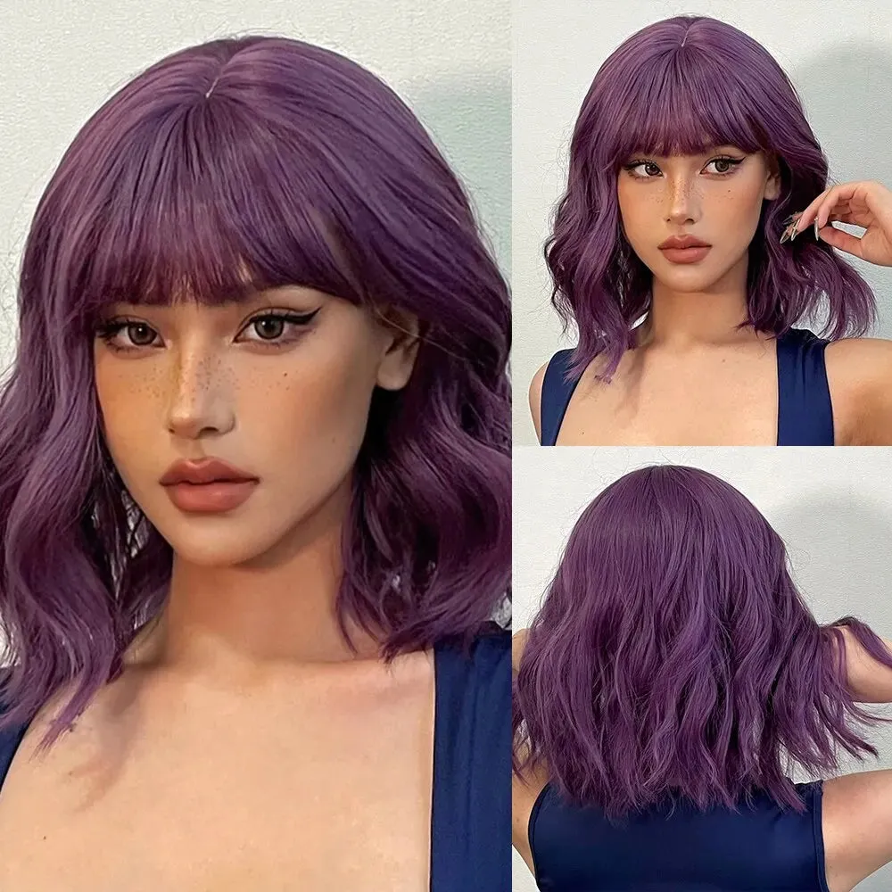 Embrace Effortless Elegance with Our Grey Wavy Bob Wig for Women! Costume party