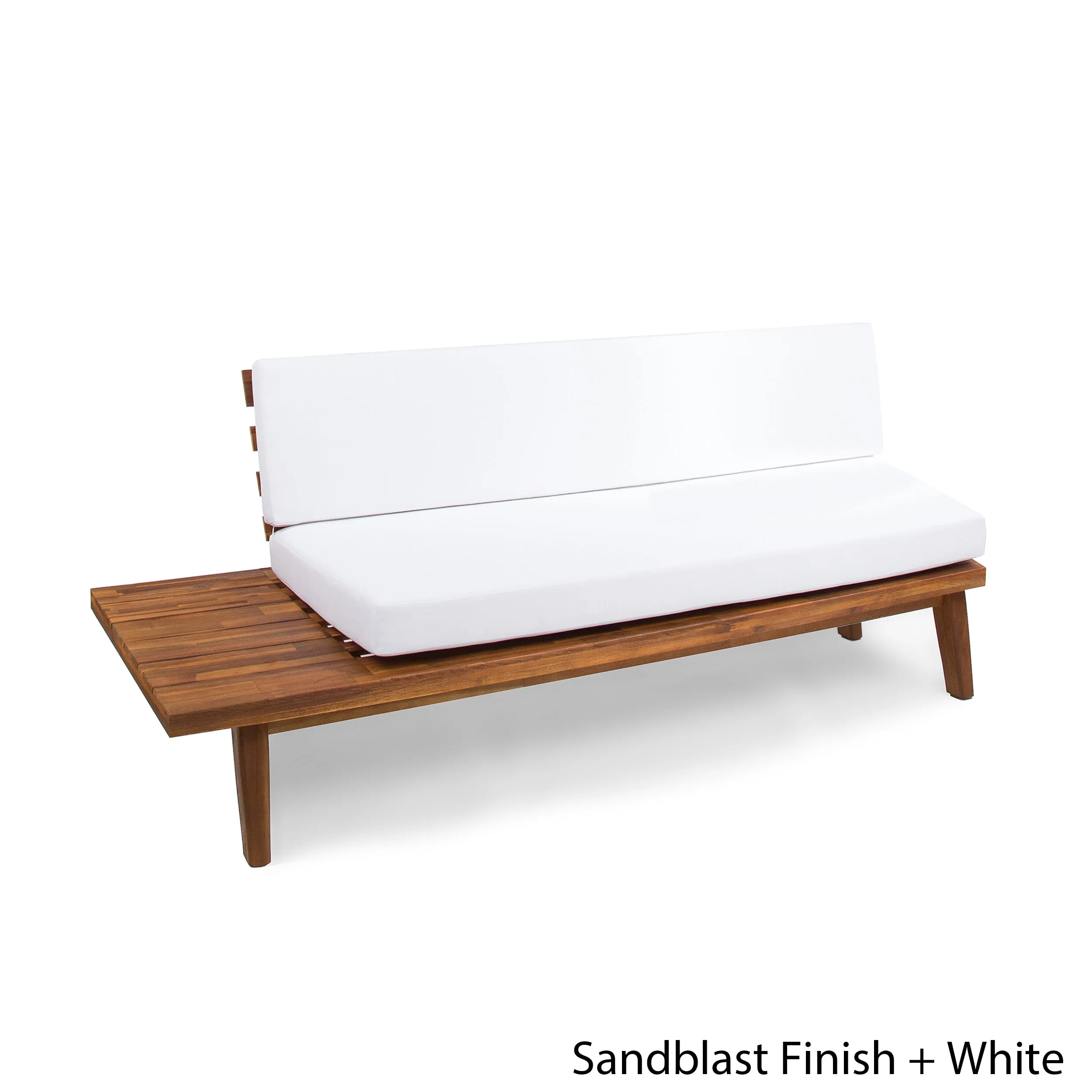 Emmory Indoor Minimalist Wood Left Sided Settee