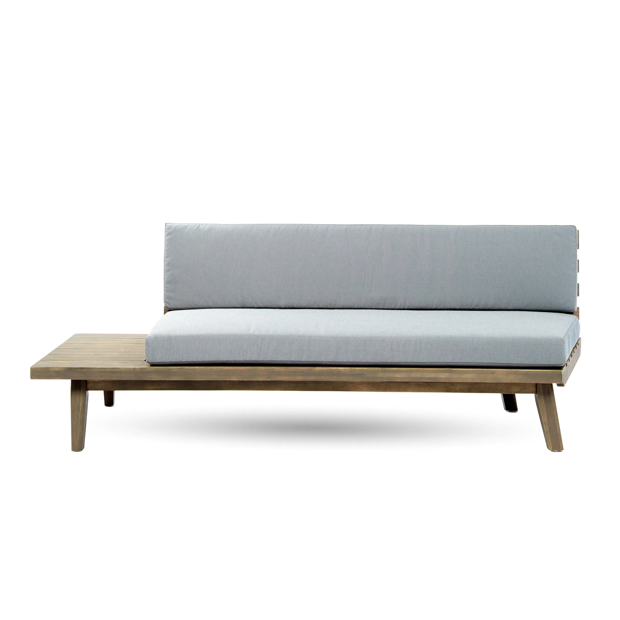 Emmory Indoor Minimalist Wood Left Sided Settee