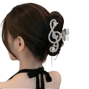 Fancy Hair Clip Unique Music Note G Clef Large Claw Hair Clip