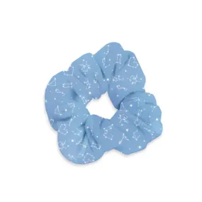 Fluffy Constellation Blue Velvet Scrunchie