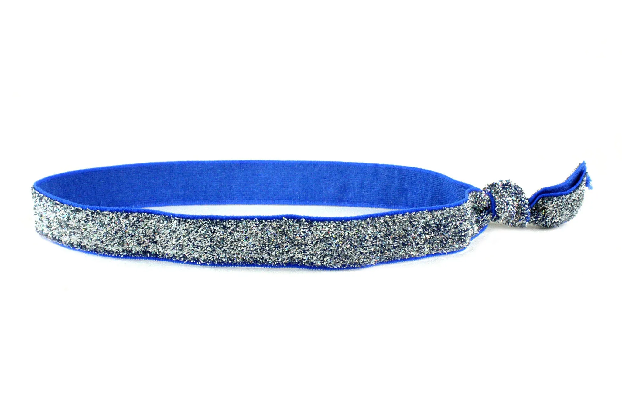 Glitter Metallic Silver Elastic Headband (SKU 5062 HB)