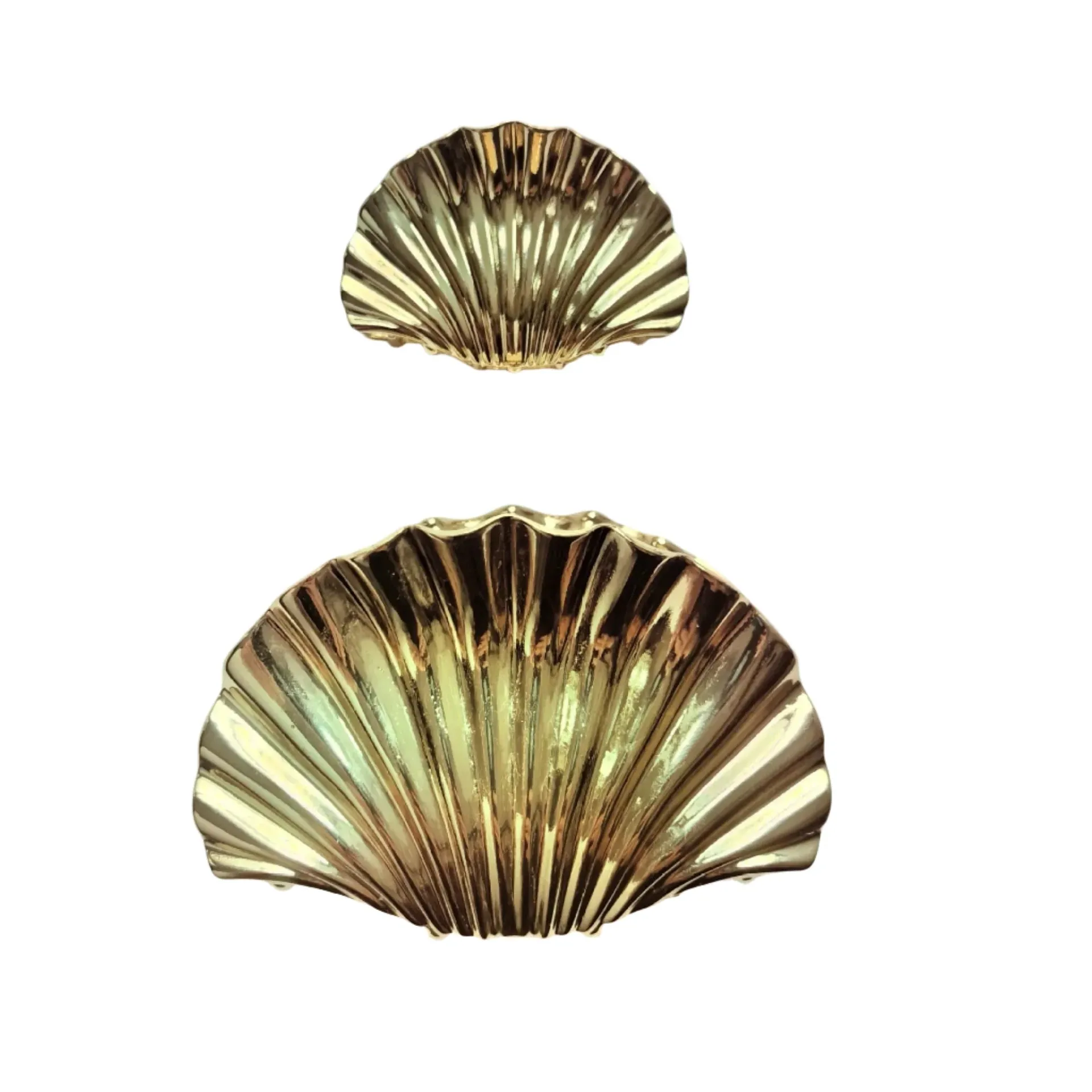 Gold Metal Shell Hair Claws