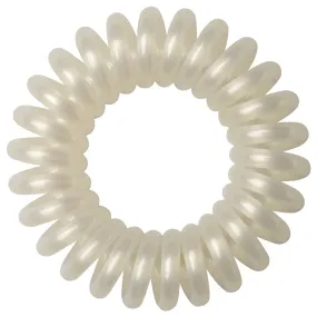 Goomee Original The Markless Hair Loop (Box of 4) - Traceless Hair Ring - Spiral No Crease No Damage Hair Ties (Pearly White)