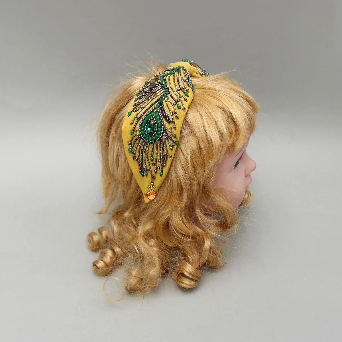 Hand Embroidered Yellow Hairband