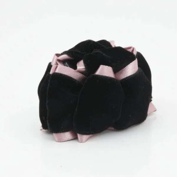 Handmade Velvet Flat Bow Hair Jaw Claw Clamp Luxury Velvet Accessories Clip Women Hair accessory