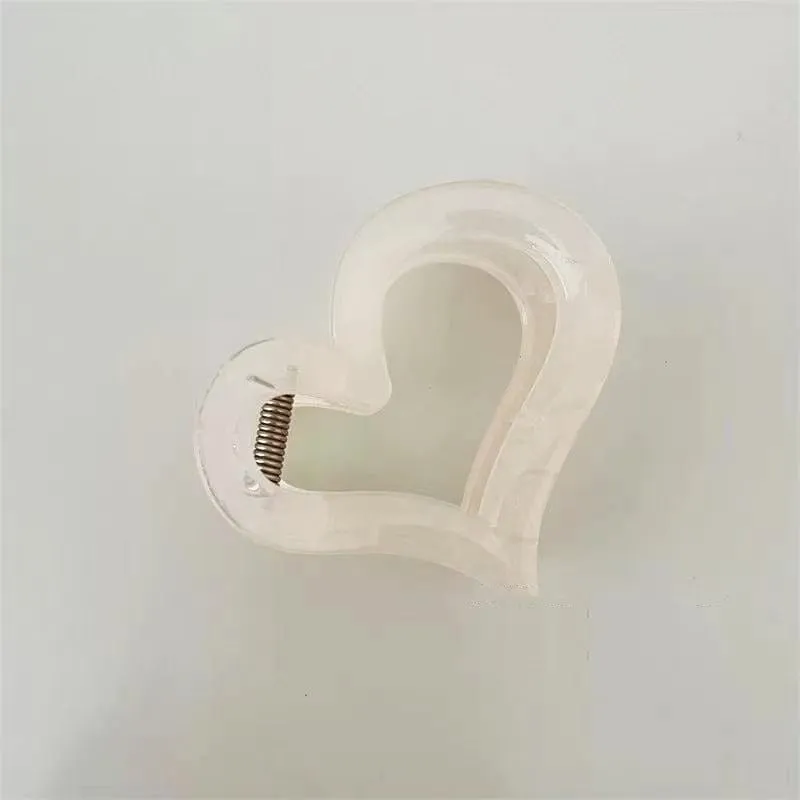 Heart Shaped Clear Hair Claw