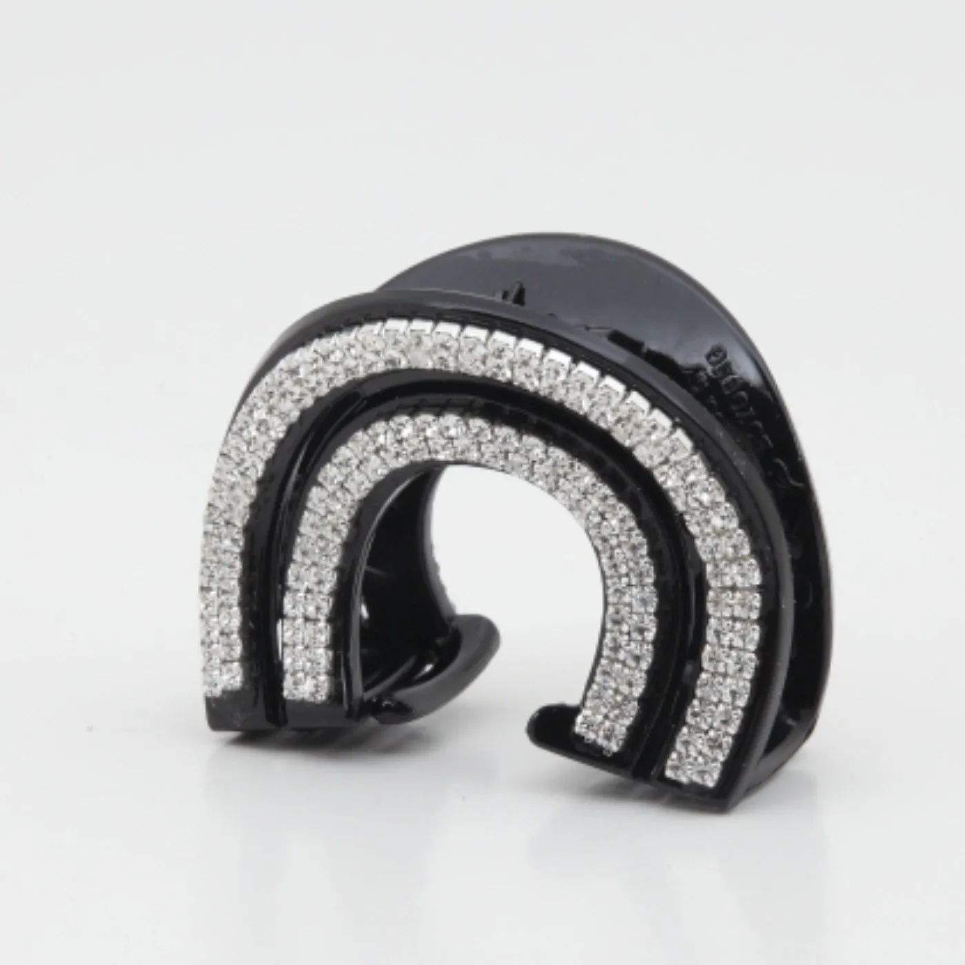 Horseshoe 4 Row Cubic Rhinestone Decorative Hair jaw Claw