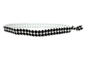 Houndstooth White Elastic Headband (SKU 6030 HB)