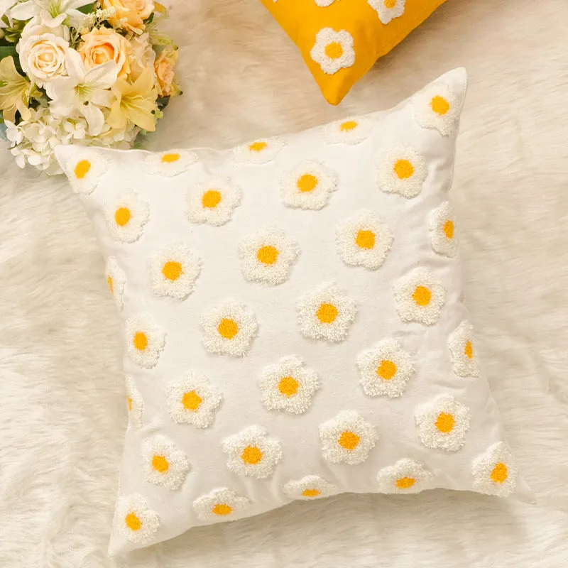 Ins Style Embroidered Sofa Cushion Plush Tassel Pillowcase | Brodtica.com