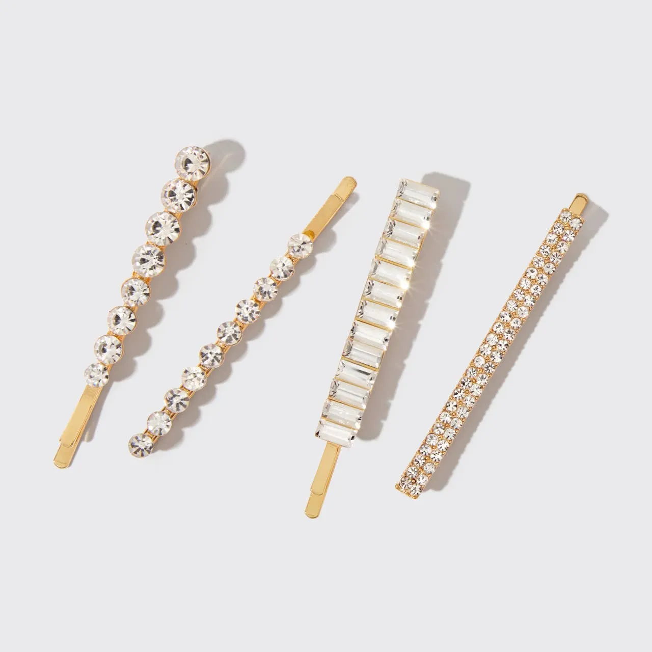 Kitsch All Dressed up Rhinestone Bobby Pins 4pc Set