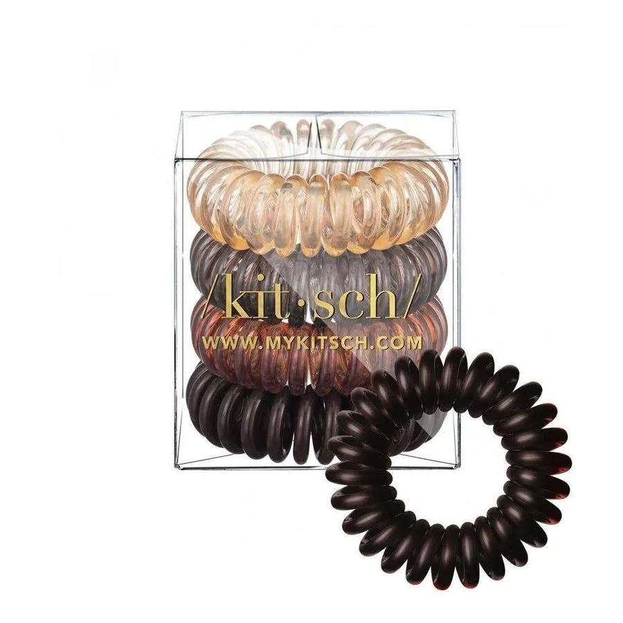 KITSCH - Brunette Hair Coils - Pack of 4