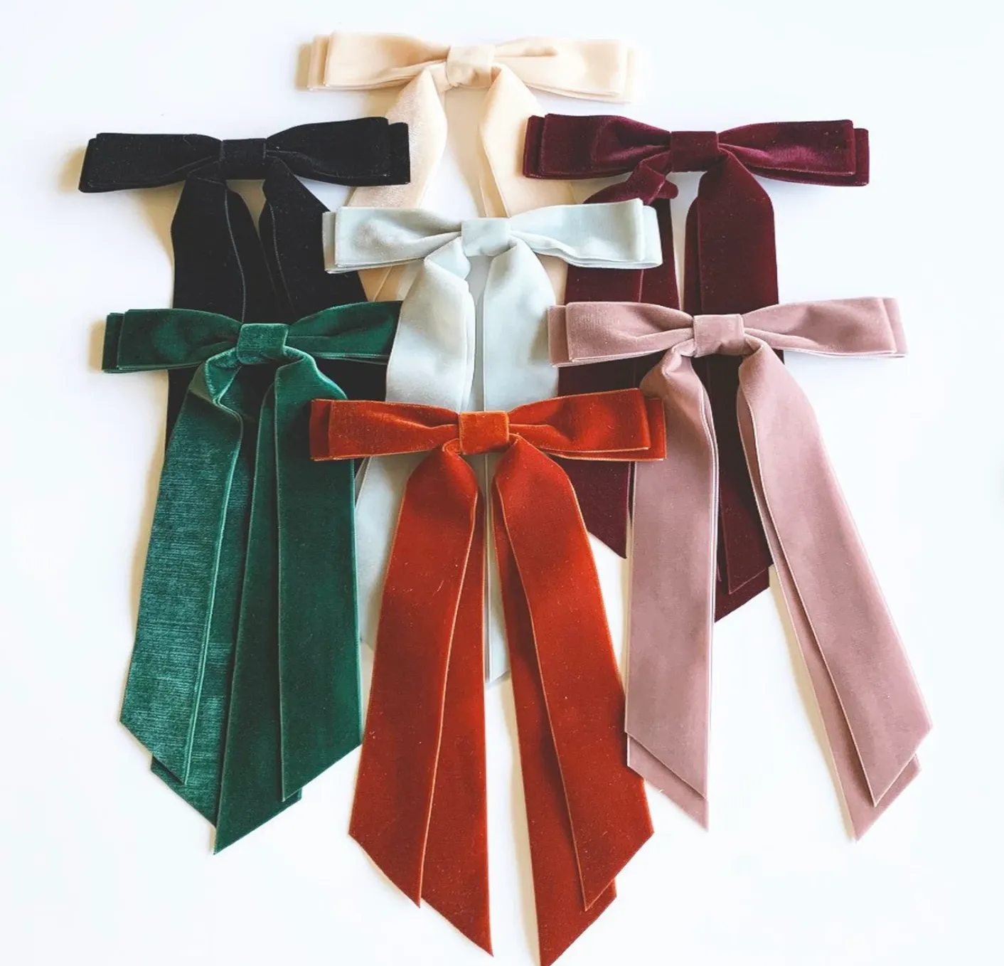 Luxe Oversize Velvet Long Bow | Upscale Bows for Women | Large Bow with Long Tails | Made to Order