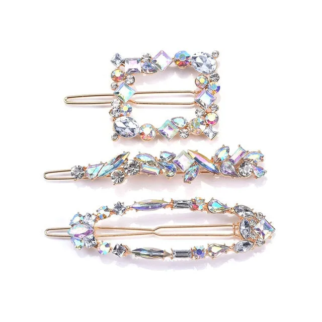 Luxury Crystal & Faux Pearl Barrettes