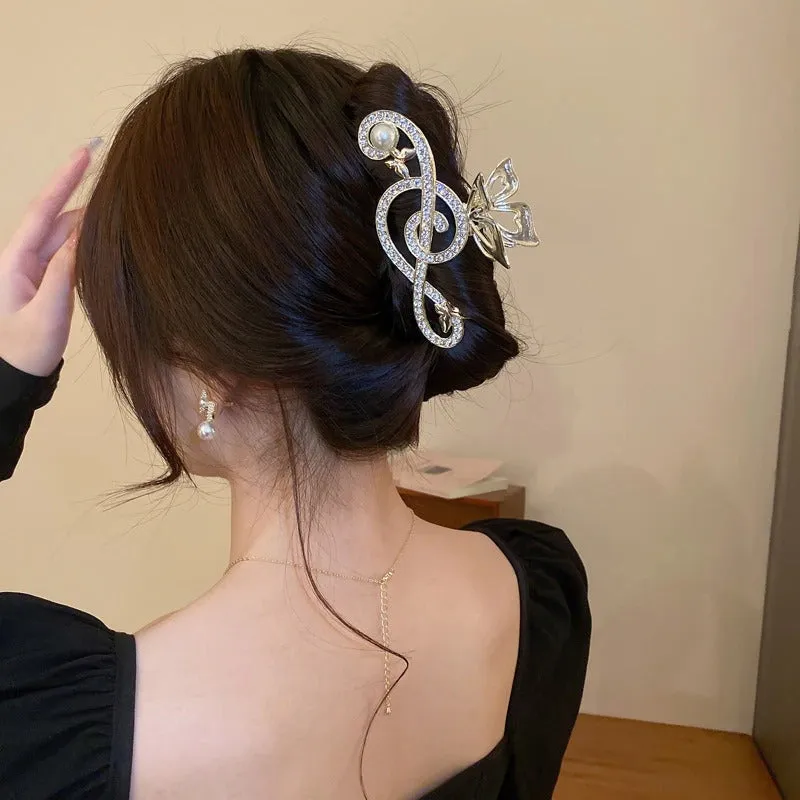 Luxury Rhinestones and Pearls Elegant Hair Claw Clip Collection