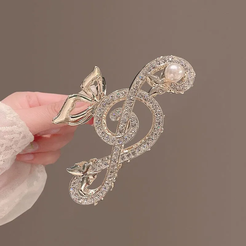 Luxury Rhinestones and Pearls Elegant Hair Claw Clip Collection