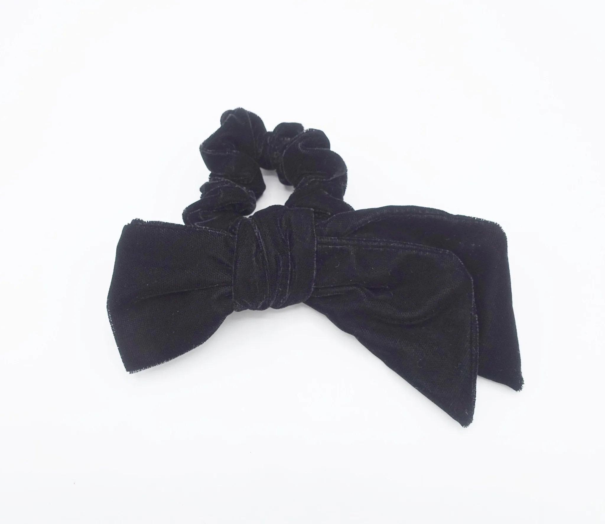 luxury velvet folding bow knot scrunchies