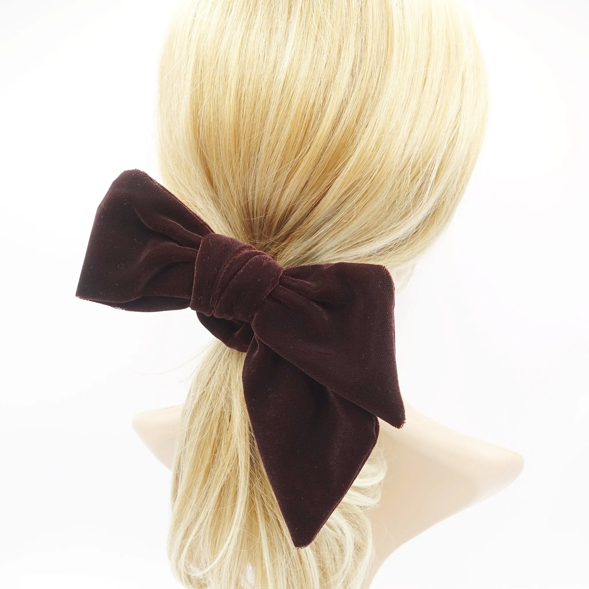 luxury velvet folding bow knot scrunchies