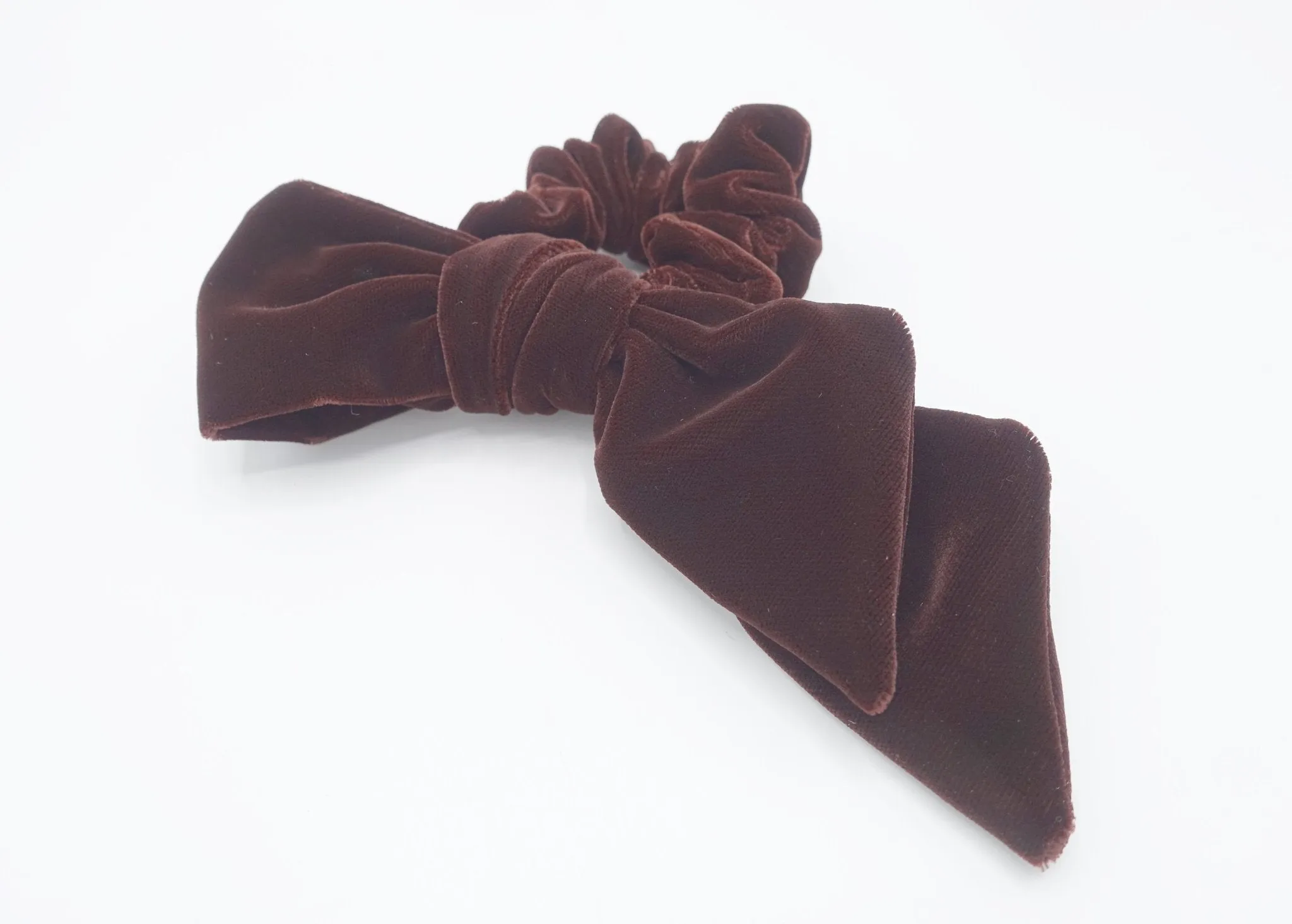 luxury velvet folding bow knot scrunchies