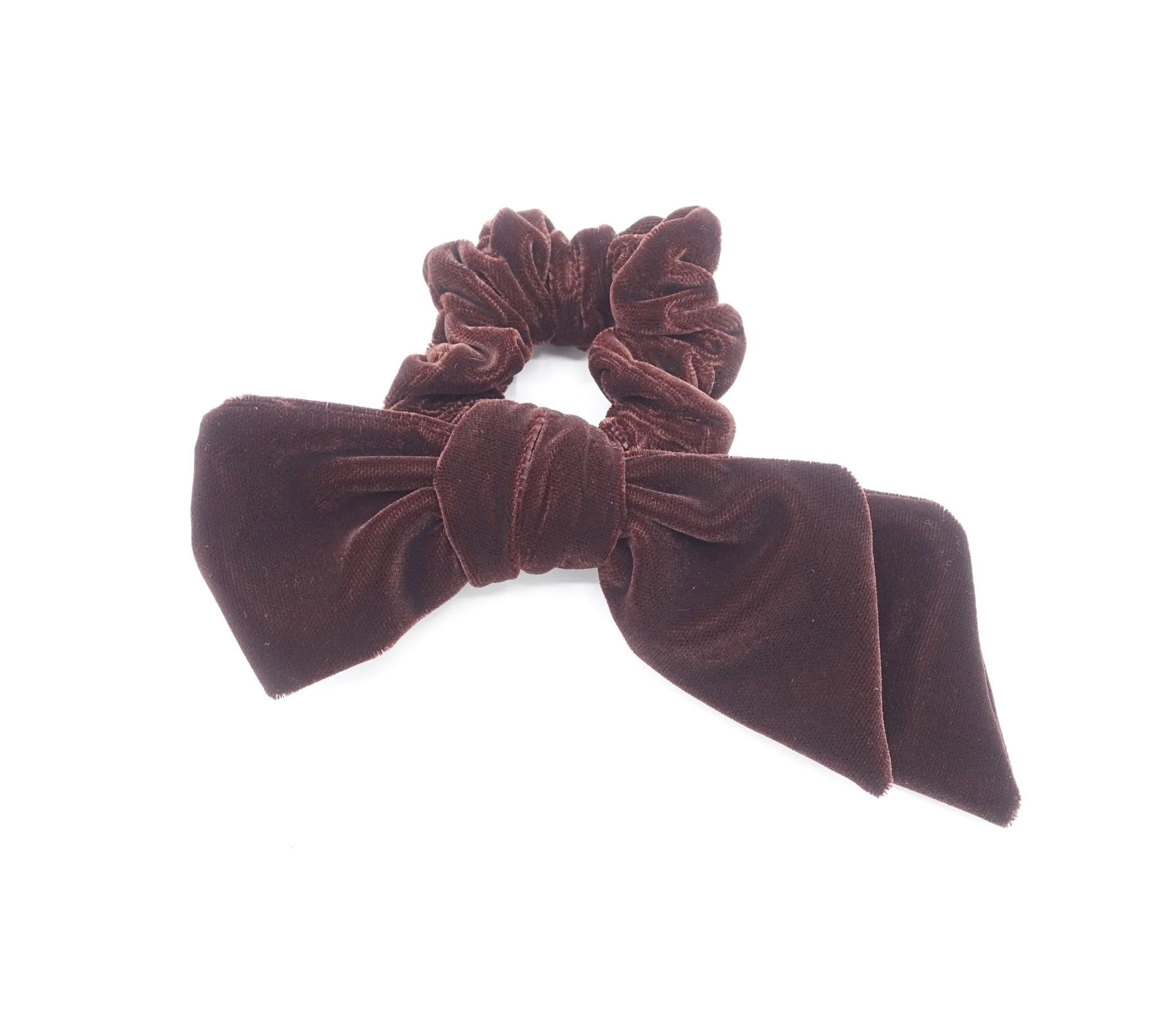 luxury velvet folding bow knot scrunchies