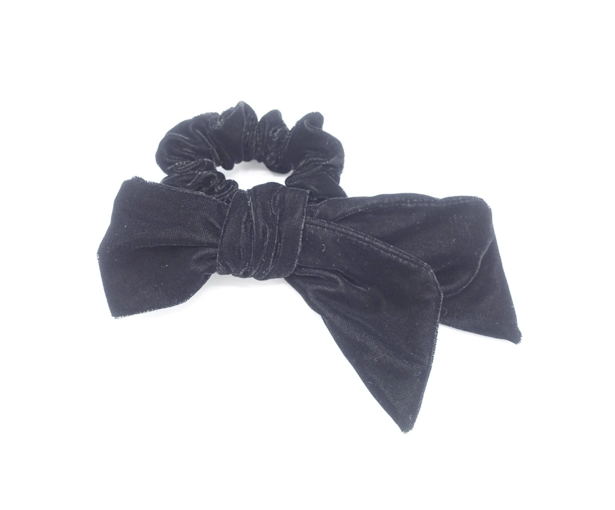 luxury velvet folding bow knot scrunchies