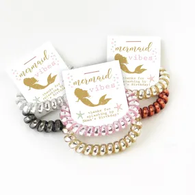 Mermaid Birthday Party Favors, Spiral Hair Ties