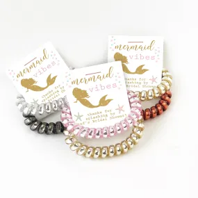 Mermaid Vibes Bridal Shower Favors, Spiral Hair Ties