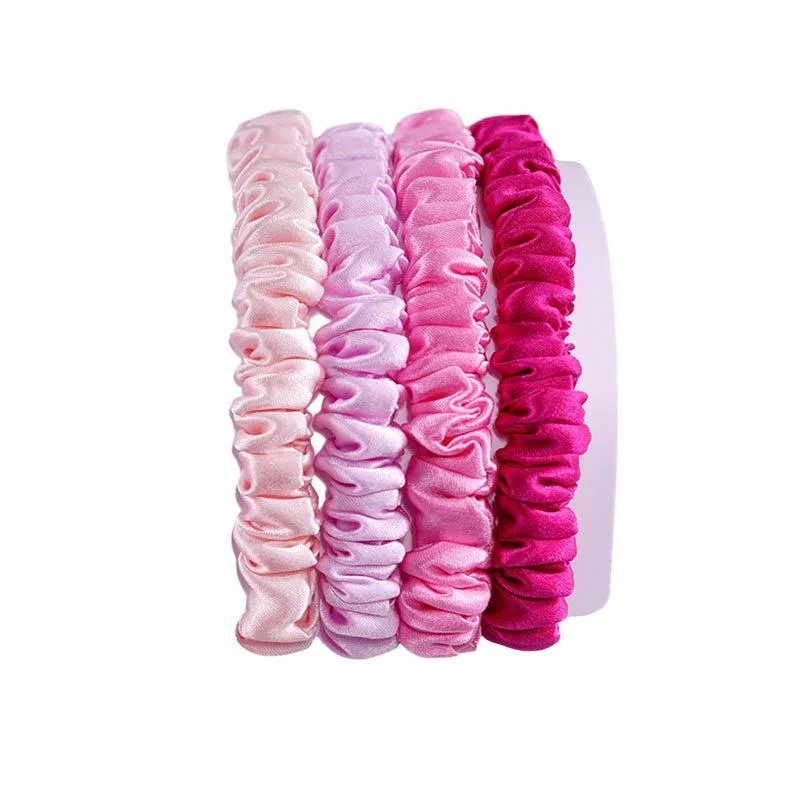 Mini silk hair ties Sweet Girls - 4 Pack - dropshipping