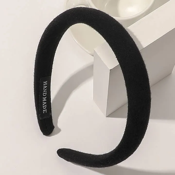 Minimalist Solid Headband- Black