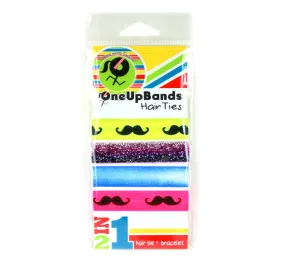 Mustaches 4 Pack Hair Ties (SKU 7060)