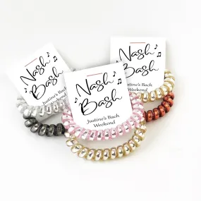 Nash Bash Bachelorette Party Favors, Nashville Bachelorette, Spiral Hair Ties