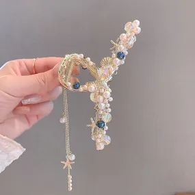 Ocean Shell Pearl Hair Clip