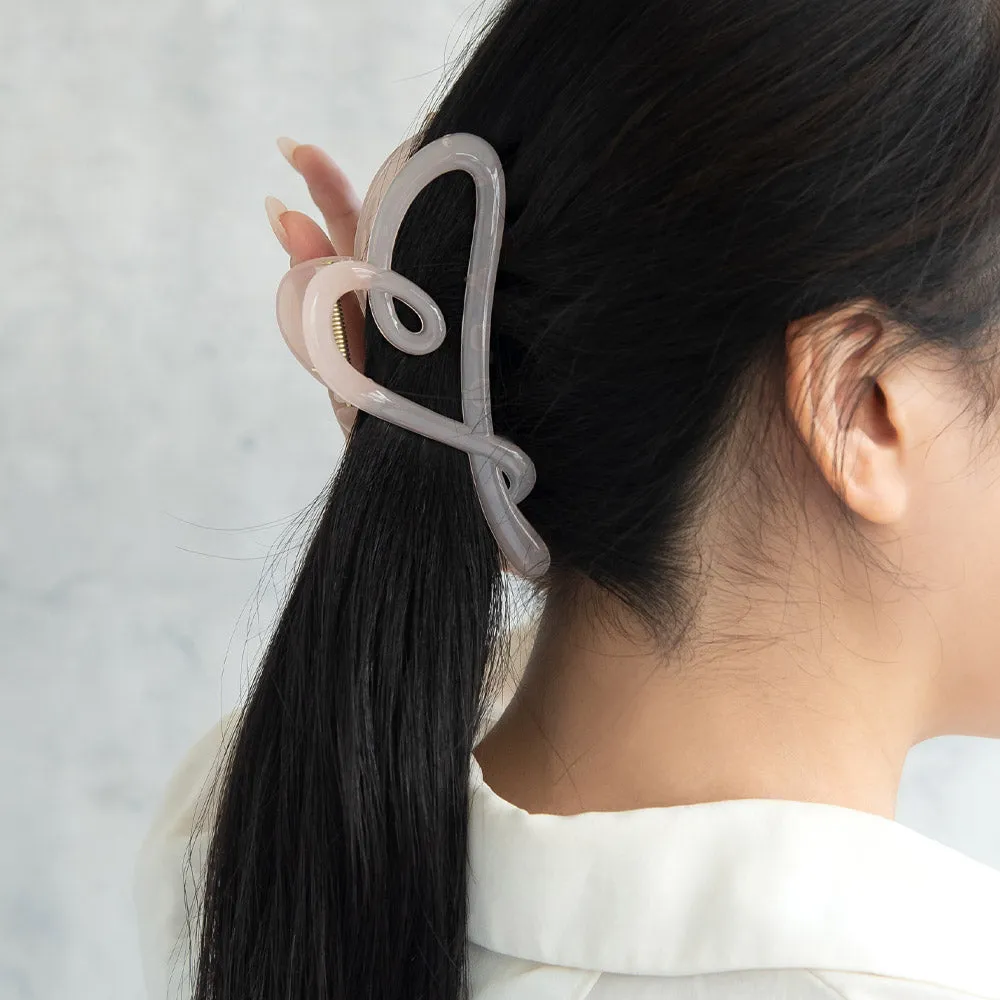 Open Heart Hair Clip