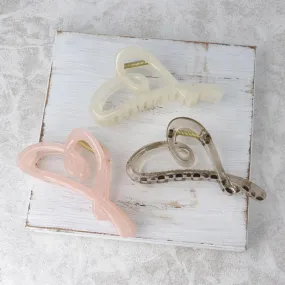 Open Heart Hair Clip