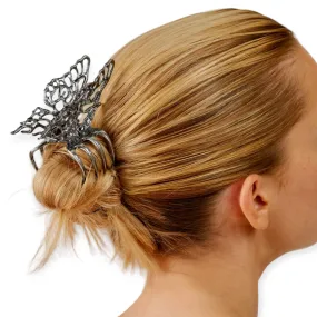 Oversized Black Butterfly Wings Hair Clips