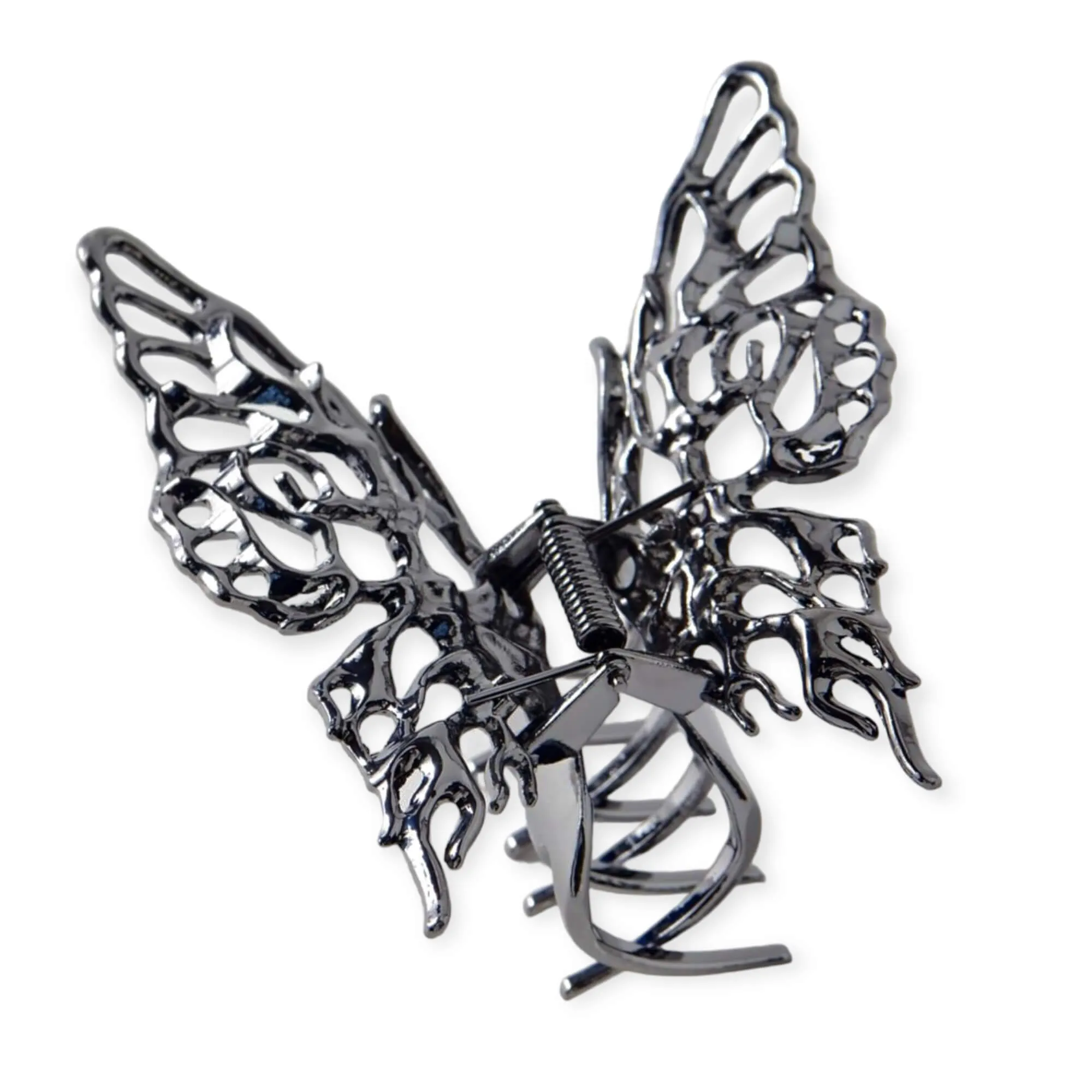 Oversized Black Butterfly Wings Hair Clips