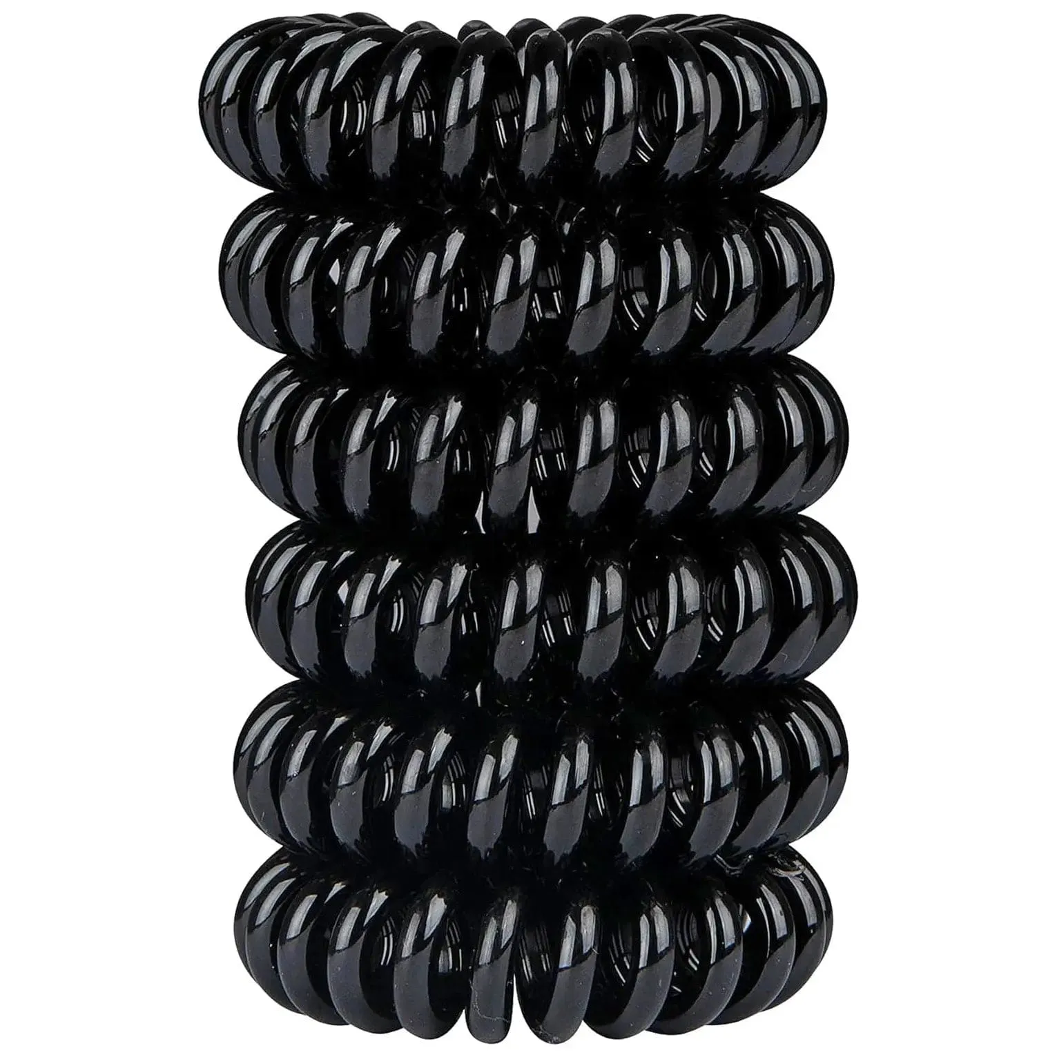 Pack Of 6 Wonder Bobbles Black Elastic Tie Hair Accessory