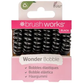 Pack Of 6 Wonder Bobbles Black Elastic Tie Hair Accessory