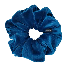 Peacock Blue Velvet Scrunchie