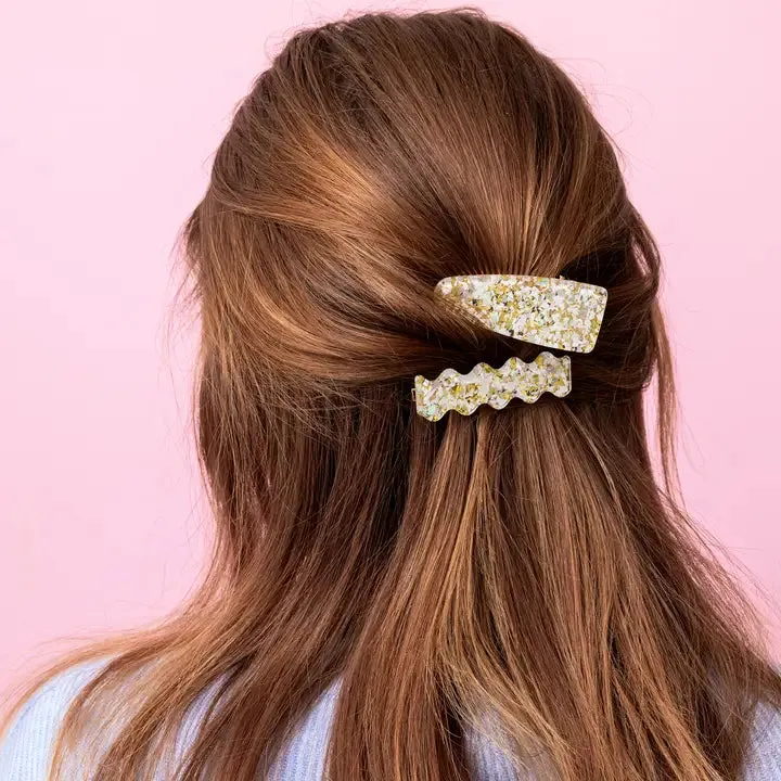 Pearl Confetti Hair Clip Set