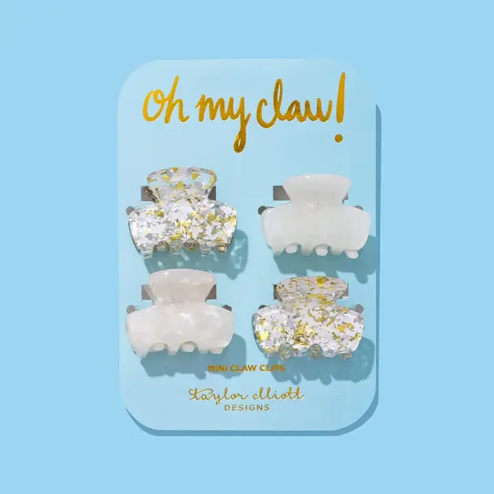 Pearl Confetti Mini Claw Clips