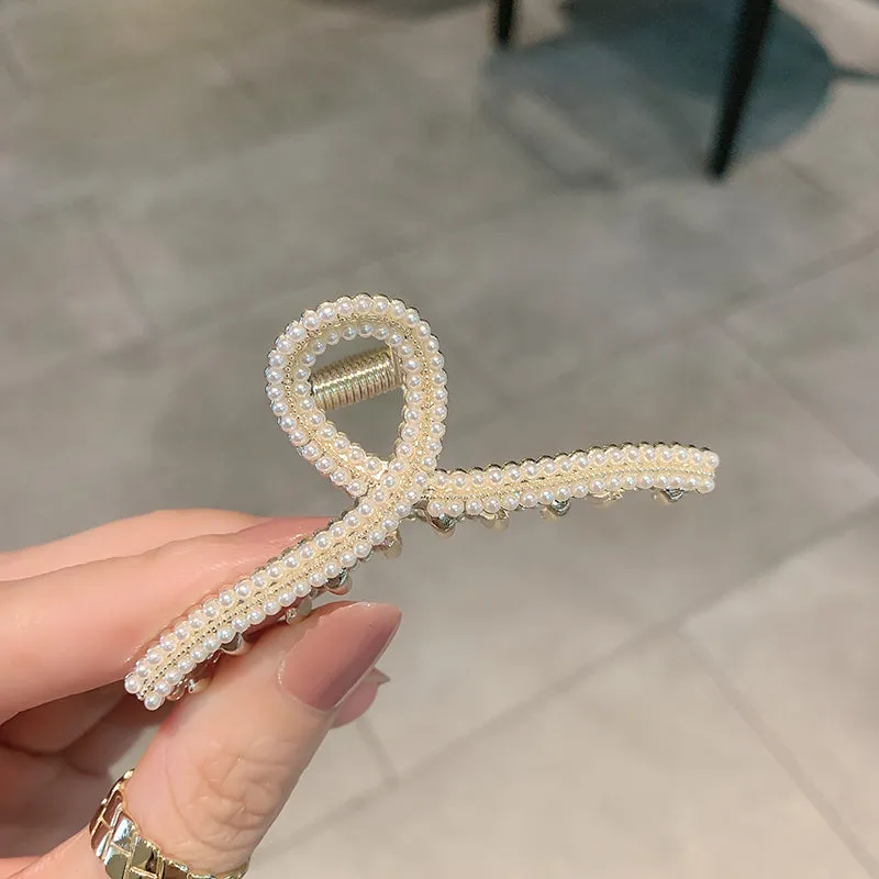 Pearl Rhinestone Hair Clip