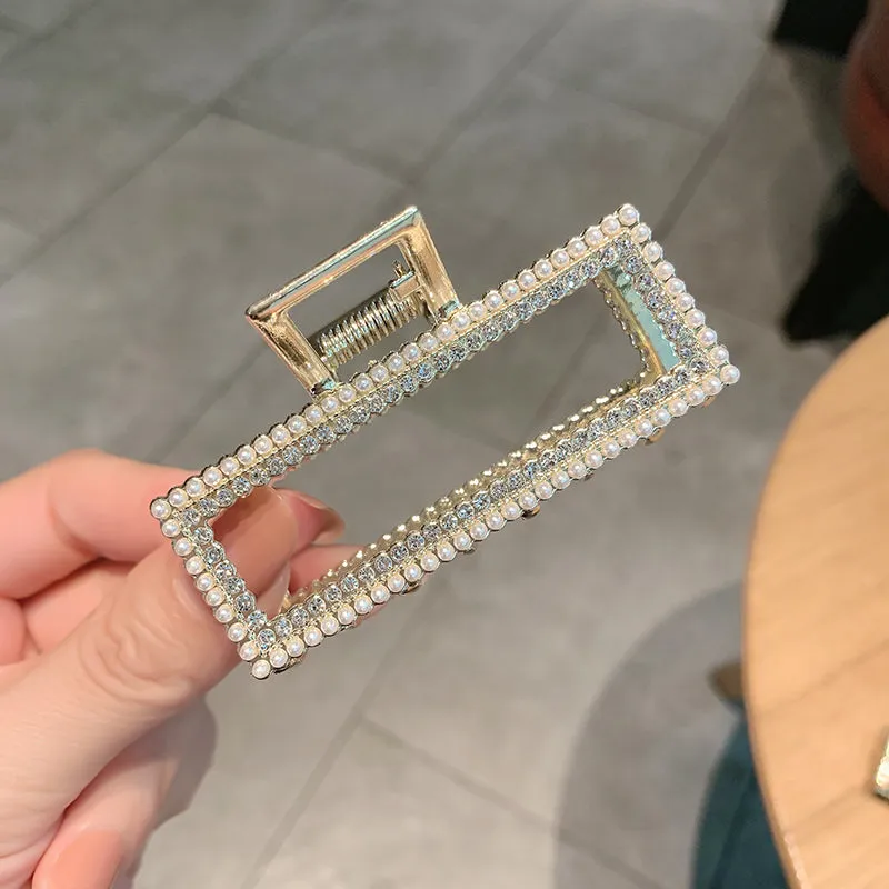 Pearl Rhinestone Hair Clip