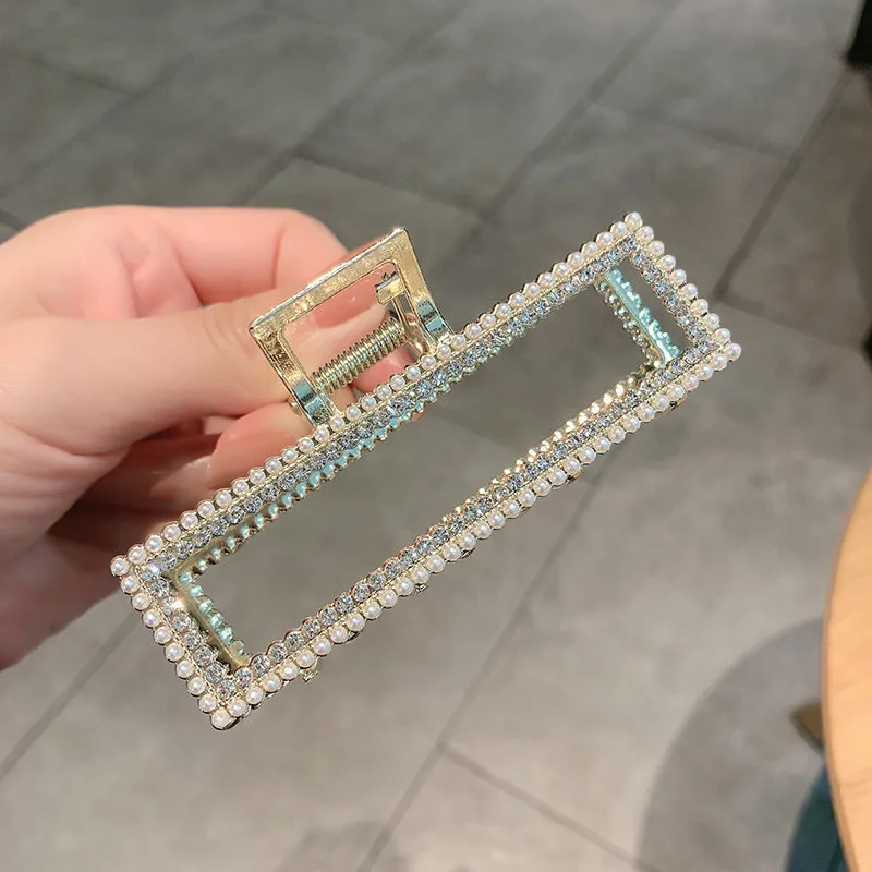 Pearl Rhinestone Hair Clip