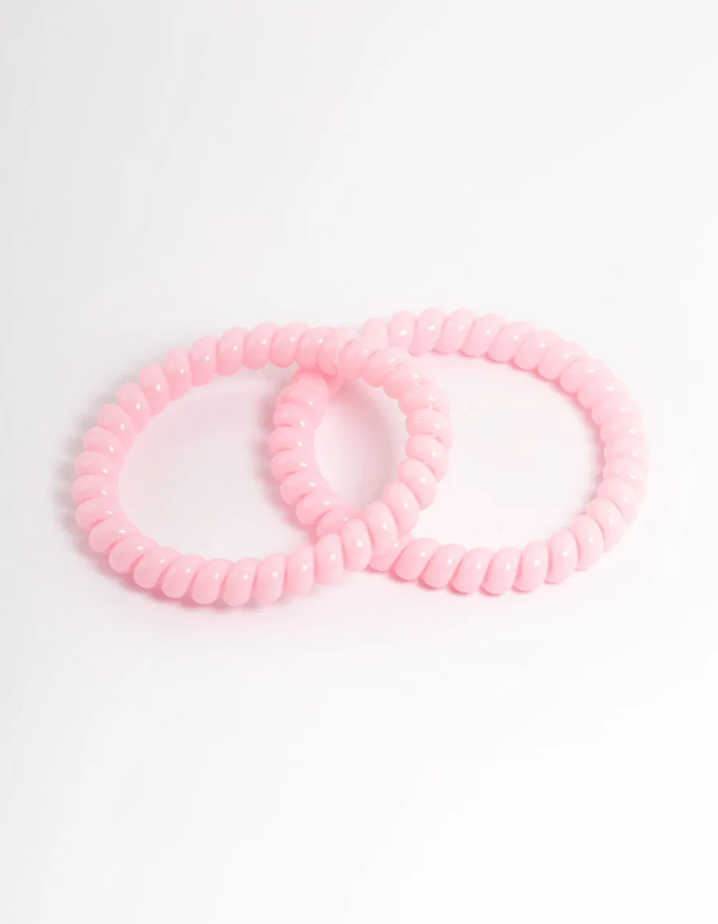 Pink Plastic Narrow Hair Spiral Pack