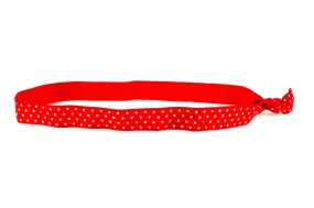 Polka Dots Mini Red White Headband (SKU 6062 HB)